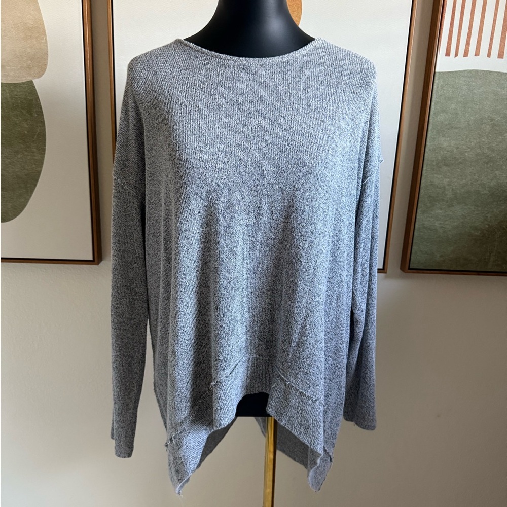 ✨ Express Gray Asymmetrical Long Sleeve Top